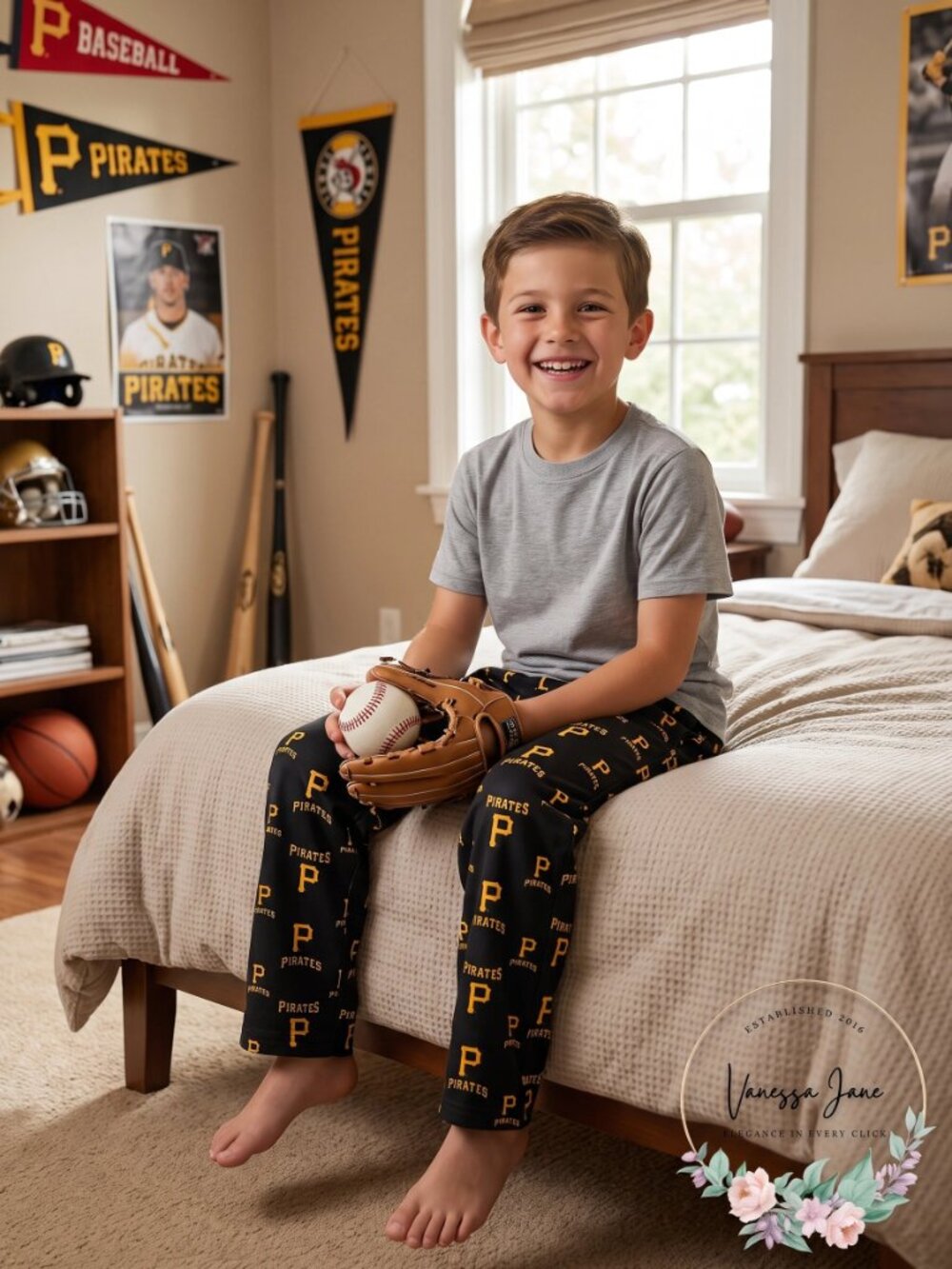 MLB Infant/Toddler Boys Pittsburgh Pirates Printed Pant (Black, Large/4T)